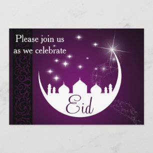 Lila Mubarak Moon Moschee Einladung