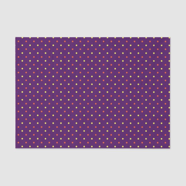 Lila & Multi Mini Polka Dots 01 Seidenpapier (Vorderseite)