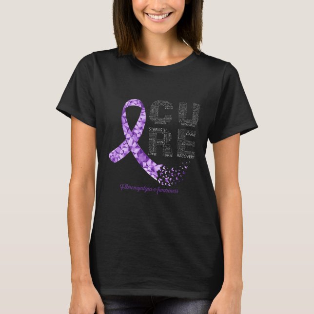 Lila Multifunktionsleisten-Fibromyalgie T-Shirt (Vorderseite)