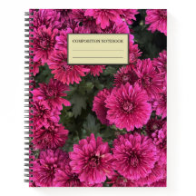 Lila Mums SpiralNotebook