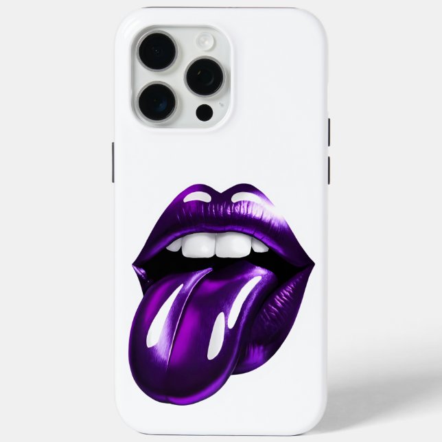 Lila Mund Case-Mate iPhone Hülle (Rückseite)