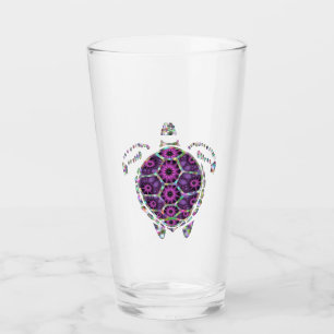 Lila Muschel der Schildkröte Glas