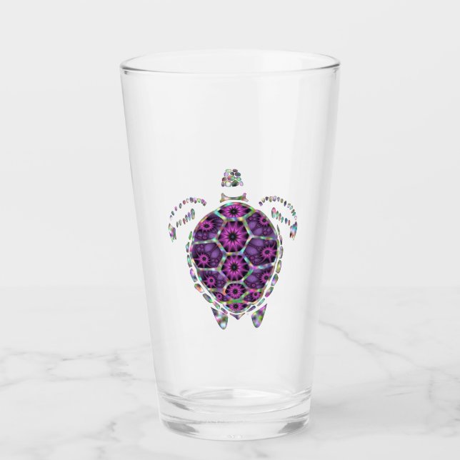 Lila Muschel der Schildkröte Glas (Vorderseite)