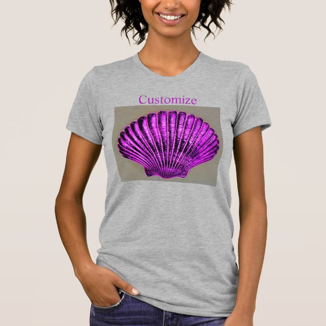 Lila Muschel T-Shirt (Vorderseite)