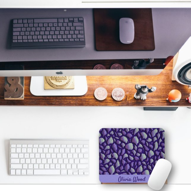 Lila Muscheln Mousepad (Von Creator hochgeladen)