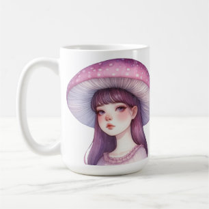 Lila Mushroom-Girl Kaffeetasse