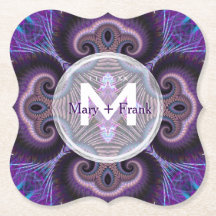 Lila Mushroom Mandala Fraktals Monogram