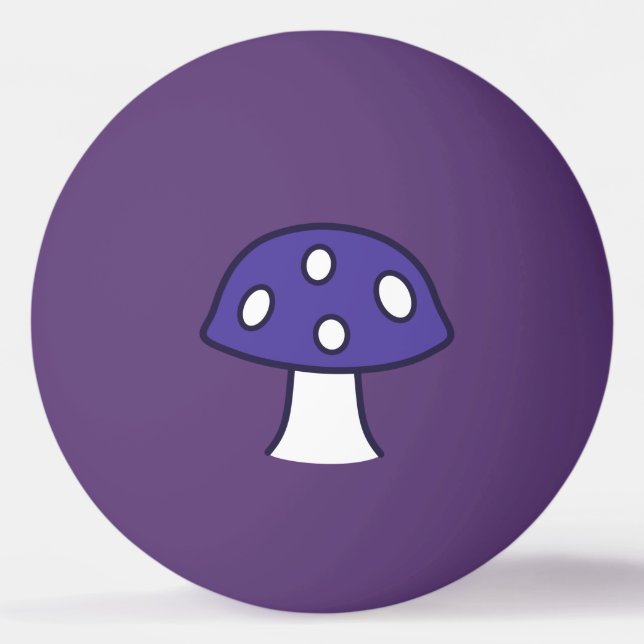 Lila Mushroom Pong Ball Tischtennisball (Vorderseite)