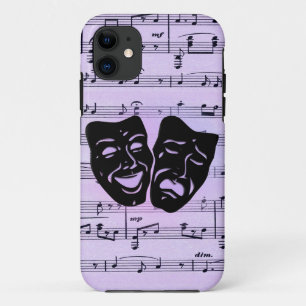 Lila Musik- und Theater Masken Case-Mate iPhone Hülle