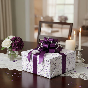 Lila musikalisches Muster Geschenkpapier