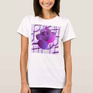 Lila Musiknoten Lila Rose Flownschläfche T-Shirt