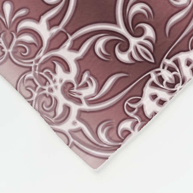 lila Muster der barocken Art Fleecedecke (Ecke)