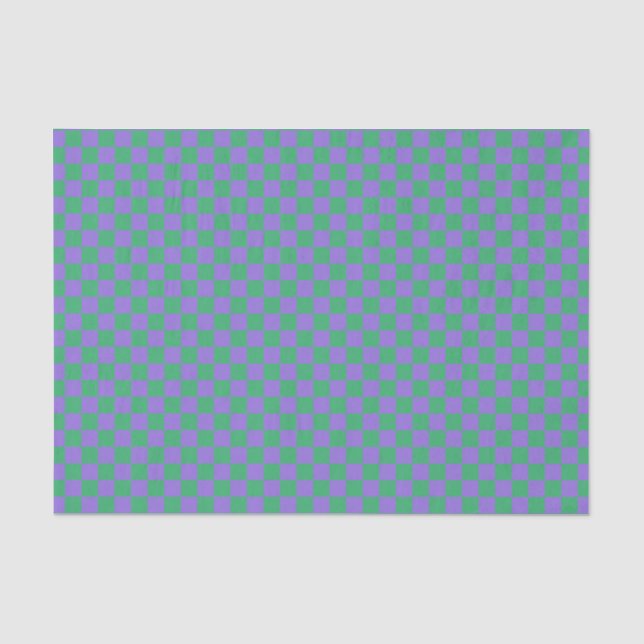 Lila Muster der grünen Kartei Seidenpapier (Vorderseite)