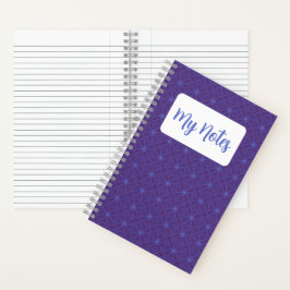 Lila Muster-Design Spiralblock Notizbuch
