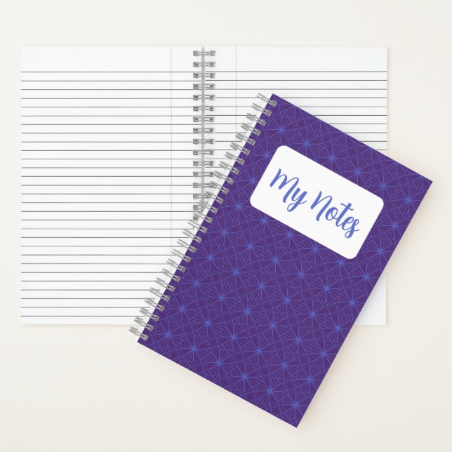 Lila Muster-Design Spiralblock Notizbuch (Innen)