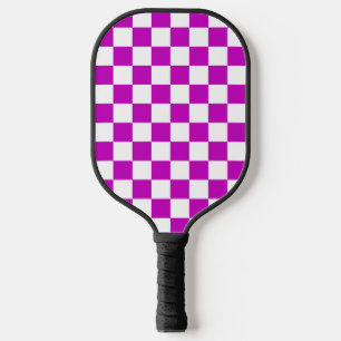 Lila Muster eines Karos Pickleball Schläger