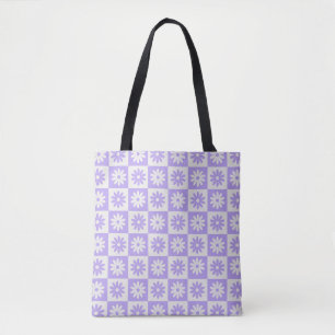 Lila Muster für Hippie-Blume-Checkerboard