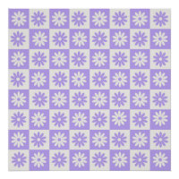 Lila Muster für Hippie-Blume-Checkerboard