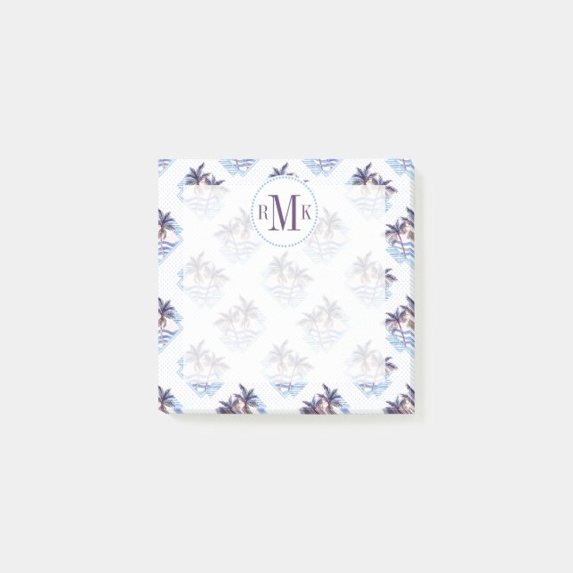 Lila Muster für Wasserfarben Post-it Klebezettel (Vorderseite)