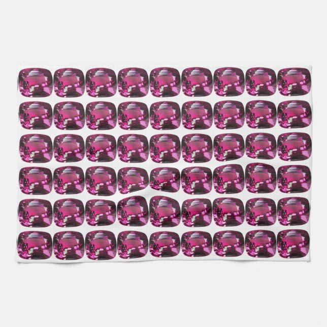 Lila Muster Geschirrtuch (Horizontal)