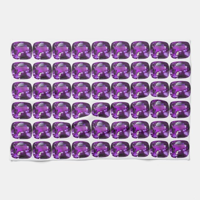 Lila Muster Geschirrtuch (Horizontal)