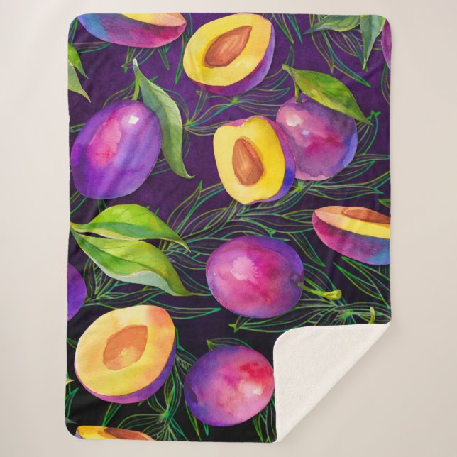 Lila Muster Sherpadecke (Vorderseite)