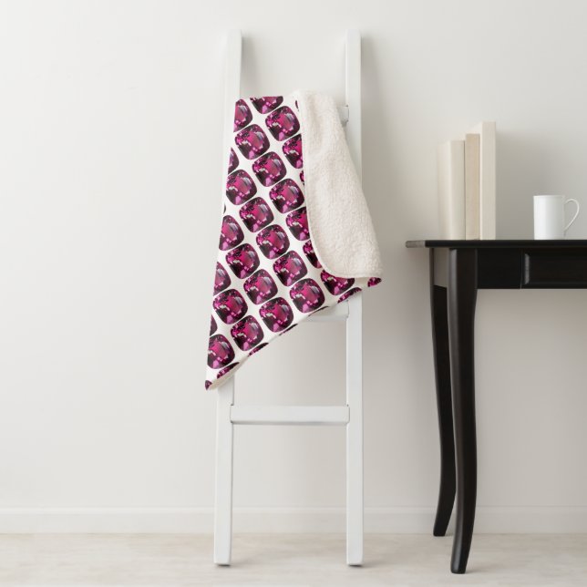 Lila Muster Sherpadecke (Beispiel)