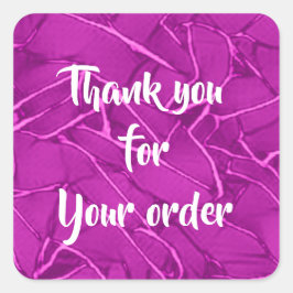 Lila Mustergeschäft Quadratischer Aufkleber