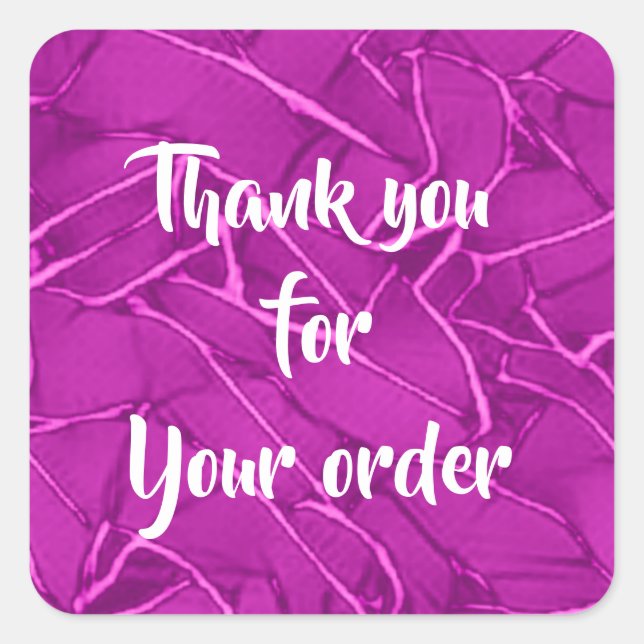 Lila Mustergeschäft Quadratischer Aufkleber (Vorderseite)