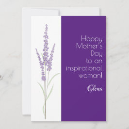 Lila Muttertag Feiertagskarte