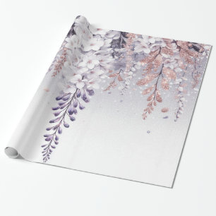 Lila Mystical Wisteria Drift Geschenkpapier