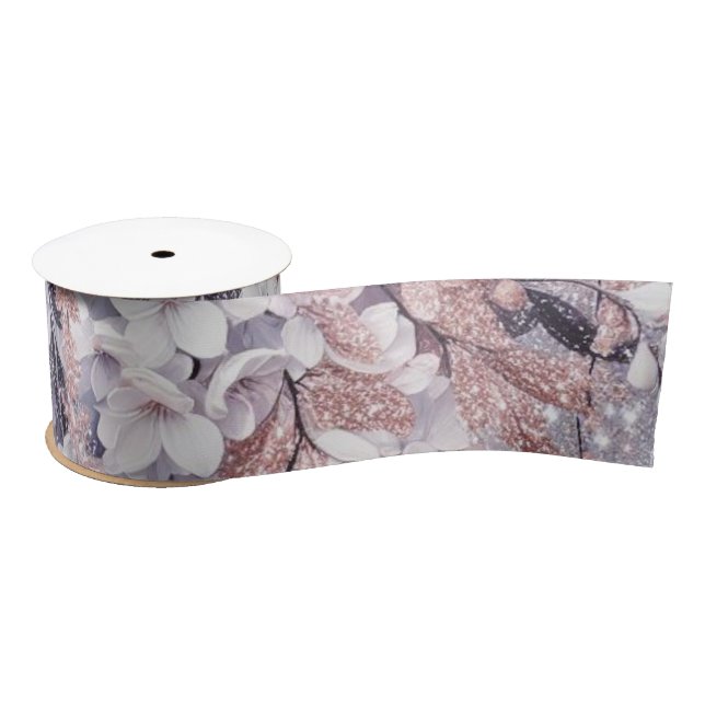 Lila Mystical Wisteria Drift Satinband (Spule)