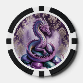 Lila-mystischer Drache Gothic Pokerchips