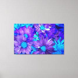 Lila N Türkise Daisies Wrapped Canvas Print Leinwanddruck