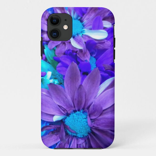 Lila N Turquoise Bouquet Case-Mate iPhone Hülle (Rückseite)