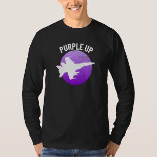 Lila nach oben F18 Hornet Militär Kinder Jungen F T-Shirt