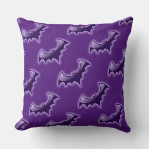 Lila Nachtwattleder Kissen