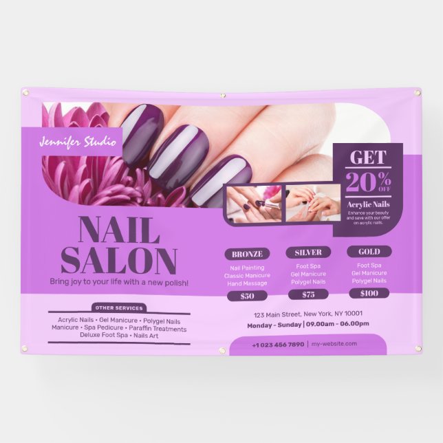 Lila Nagelsalon, Makeup Artist, Salon Banner (Horizontal)