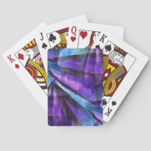 lila nahtloser Kubismus, blaue abstrakte Kunst Spielkarten