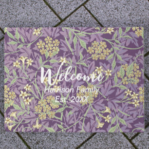 Lila Name der Blumenfamilie Fußmatte