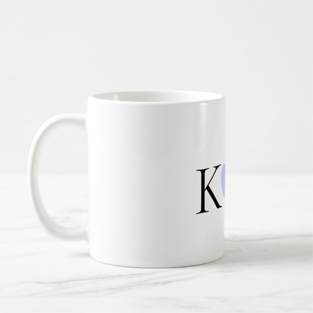 Lila Name des Pastells Kaffeetasse (Links)