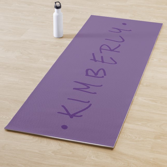 Lila Name für eine Lässige Handschrift Yogamatte (Beispiel)