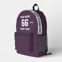 Lila Name, Nummer, Teamsport