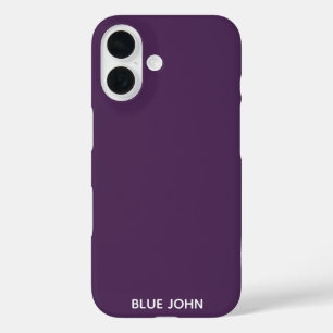 Lila Name von Blue John iPhone 16 Hülle