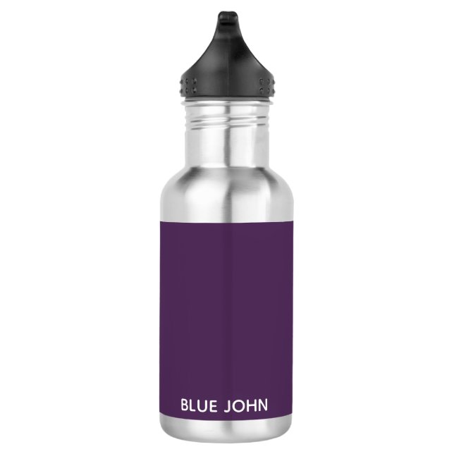 Lila Name von Blue John Edelstahlflasche (Rechts)