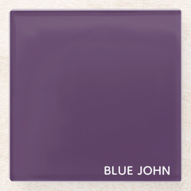 Lila Name von Blue John Glasuntersetzer (Vorderseite)