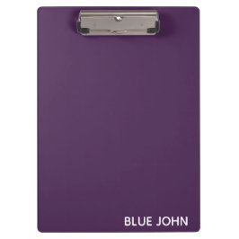Lila Name von Blue John Klemmbrett