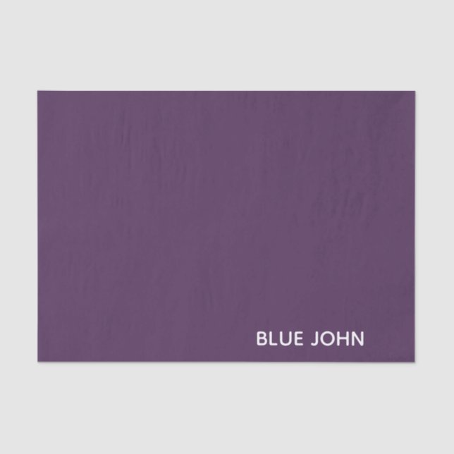 Lila Name von Blue John Seidenpapier (Vorderseite)