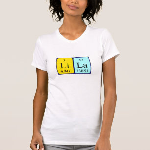 Lila Namen-Shirt periodischer Tabelle T-Shirt
