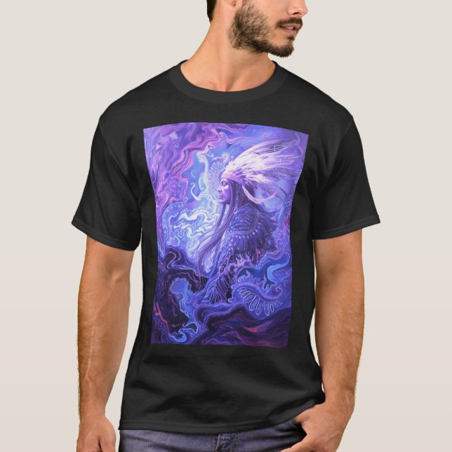 Lila Native American T-Shirt (Vorderseite)